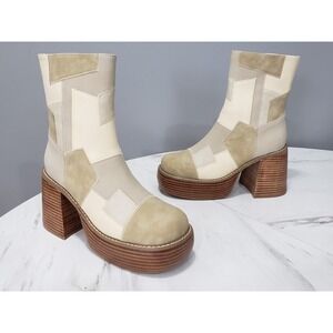 NEW NO BOX SIZE 9 dElias dollskill Patchwork Boots suede y2k bratz platform 90s